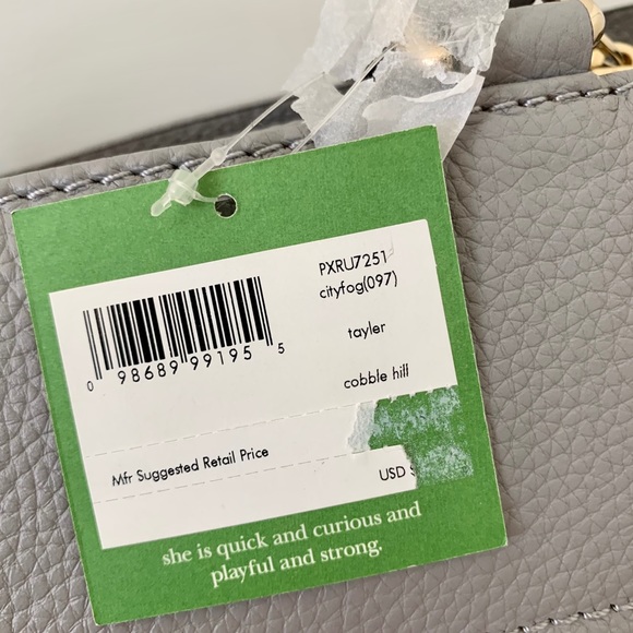 BRAND NEW Kate Spade Cobble Hill Tayler Grey Tote - Picture 4 of 13